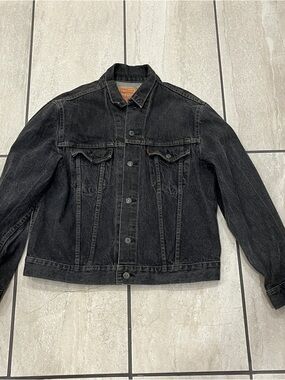 Vintage Levi Strauss 75505-0259 Denim Jean Jacket 46 Black 80’s 90’s Canada